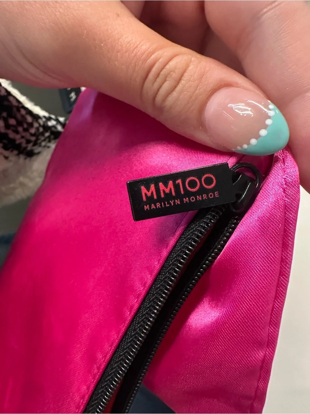 ipsy Hot Pink Satin Knot Cosmetic Pouch